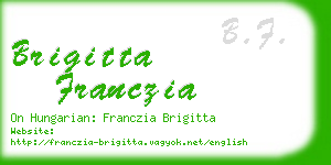 brigitta franczia business card